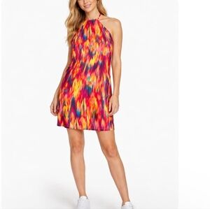 WeWoreWhat Multicolored Beach Cover up halter dress bodycon size S NWT